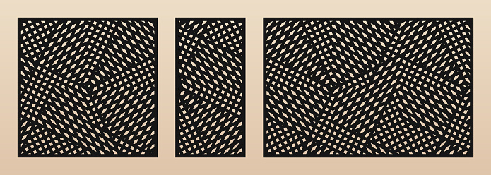 Texture Pattern Laser Laser Cut Patterns Set Vector Design With Modern Abstract Geometric ...