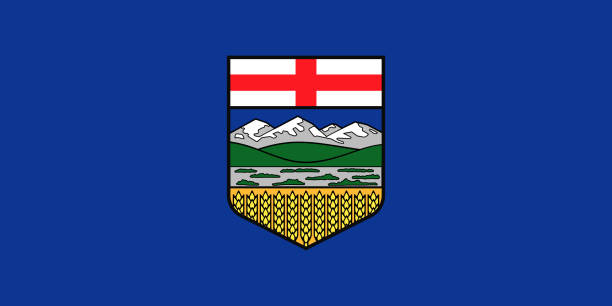 ilustrações de stock, clip art, desenhos animados e ícones de flag of alberta - alberta flag canada province