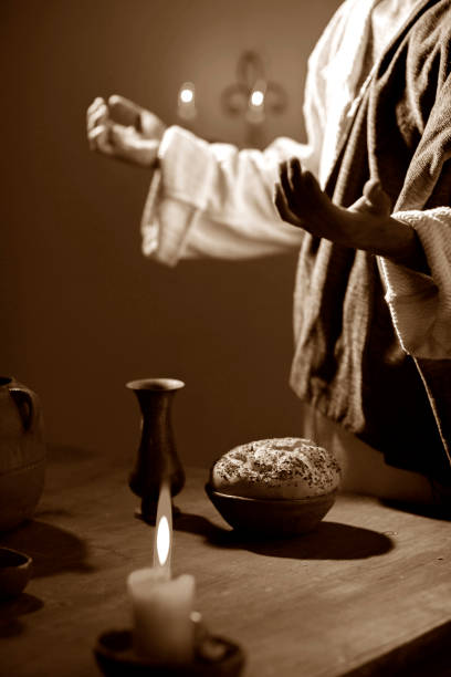 istock Jesus Christ struck and bleeding with crown 1301096138