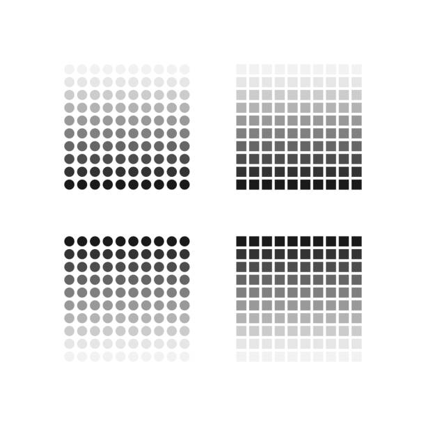 Dot black texture background. Gradient, fade graphic pattern in vectror flat Dot black texture background. Gradient, fade graphic pattern in vectror flat style. fade in stock illustrations