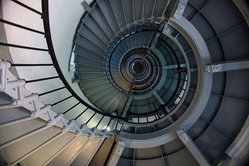 Interior spiral staircase