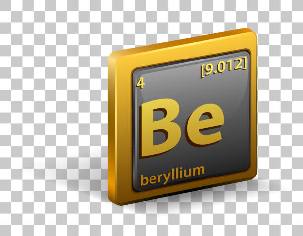 Beryllium chemical element. Chemical symbol with atomic number and atomic mass. Beryllium chemical element. Chemical symbol with atomic number and atomic mass. illustration valence drôme stock illustrations