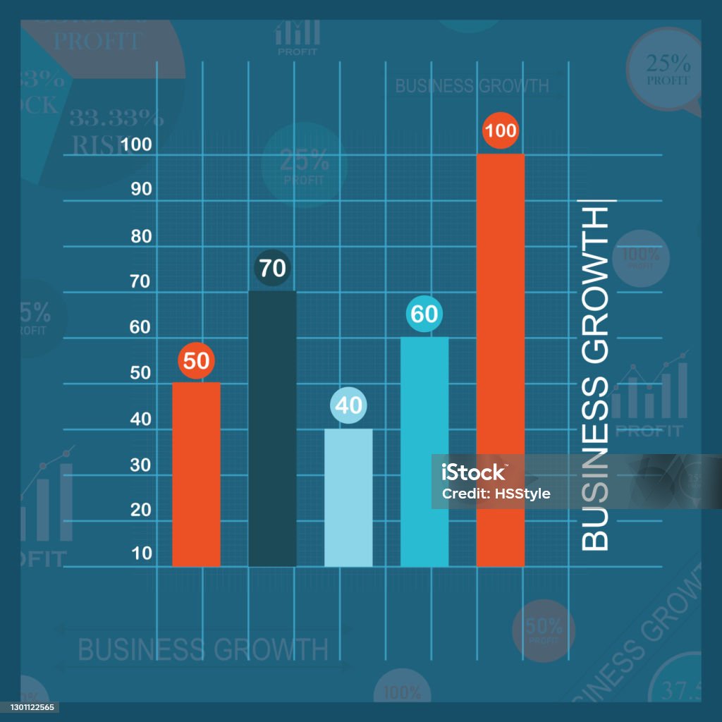 Business Flat Design Graph Info Graphics Chart Stock Illustration ...