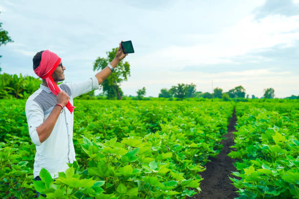 istock young indian farmer take selfie in smartphone 1301128243