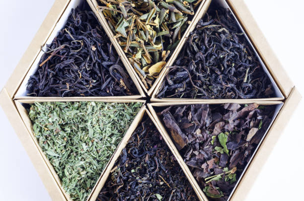 istock packaging of natural herbal teas close up top view assorted teas 1301129485