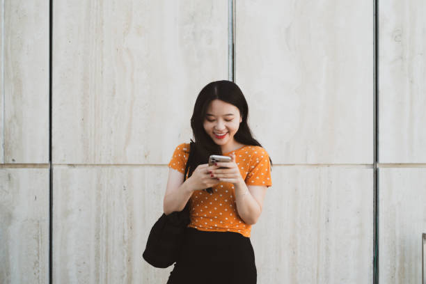 istock Happy woman on phone. 1301132109