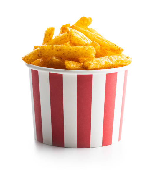 istock French fries. Salted snack. Potato chips. 1301132376