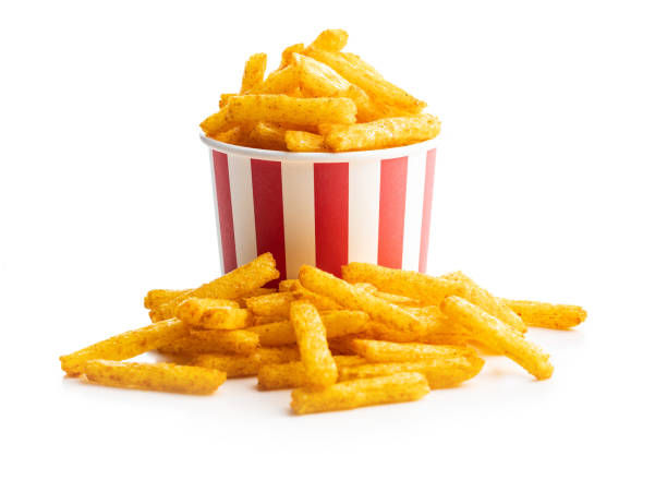 istock French fries. Salted snack. Potato chips. 1301132389