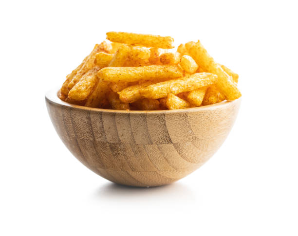 istock French fries. Salted snack. Potato chips. 1301132397