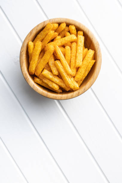 istock French fries. Salted snack. Potato chips. 1301132404