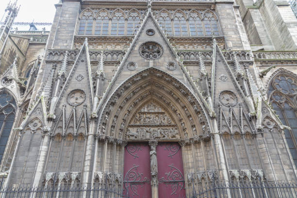 istock Detail from Notre Dame de Paris cathedral 1301136182
