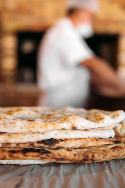 Turkish pita or pide in Turkish bakery shop