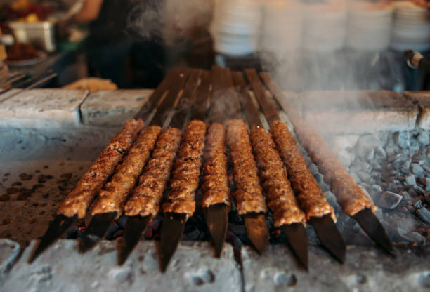 istock Traditional Turkish grilled shish kebab or kebap. 1301158567
