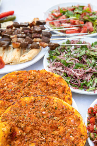 istock Delicious Turkish Pizza Lahmacun. 1301159358