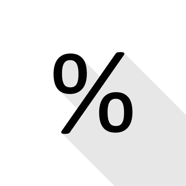 ikona procent izolowana na białym tle. ilustracja wektorowa - инвестиции stock illustrations
