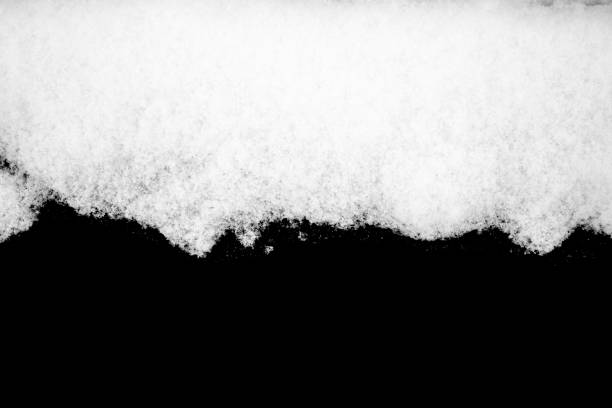 istock white snow isolated on black background. winter elements for design 1301164360