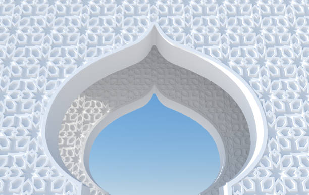 istock 3d render mosque element in intricate arabic, Islamic architecture style. Ramadan Kareem is the name of the glorious month of Ramadan. Muslim community festival. 1301172631