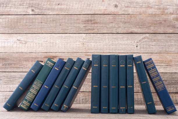 istock Collection of old books in library 1301173465