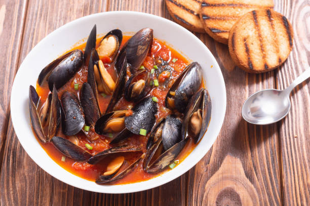 istock Traditional mussels tomato soup 1301174504