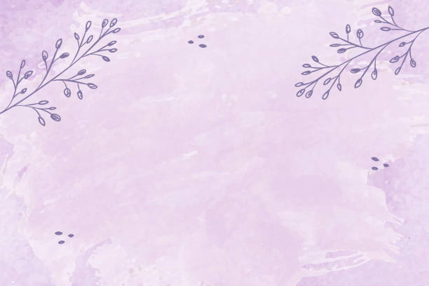 ilustrações de stock, clip art, desenhos animados e ícones de pastel watercolor wet brush hand drawn background - backgrounds purple abstract softness