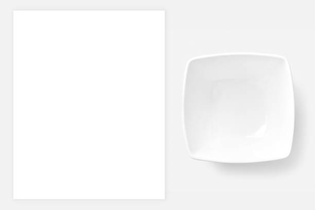 istock White sheet on a white background. White plate on a light background. 1301181039