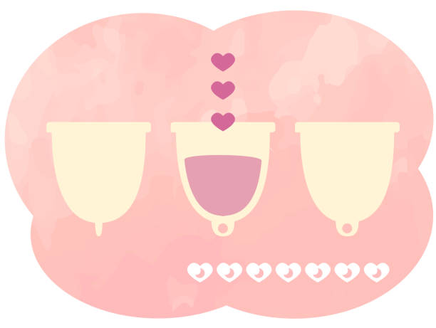 ilustrações de stock, clip art, desenhos animados e ícones de this is an illustration of a menstrual cup. - menstruation tampon gynecological examination sex