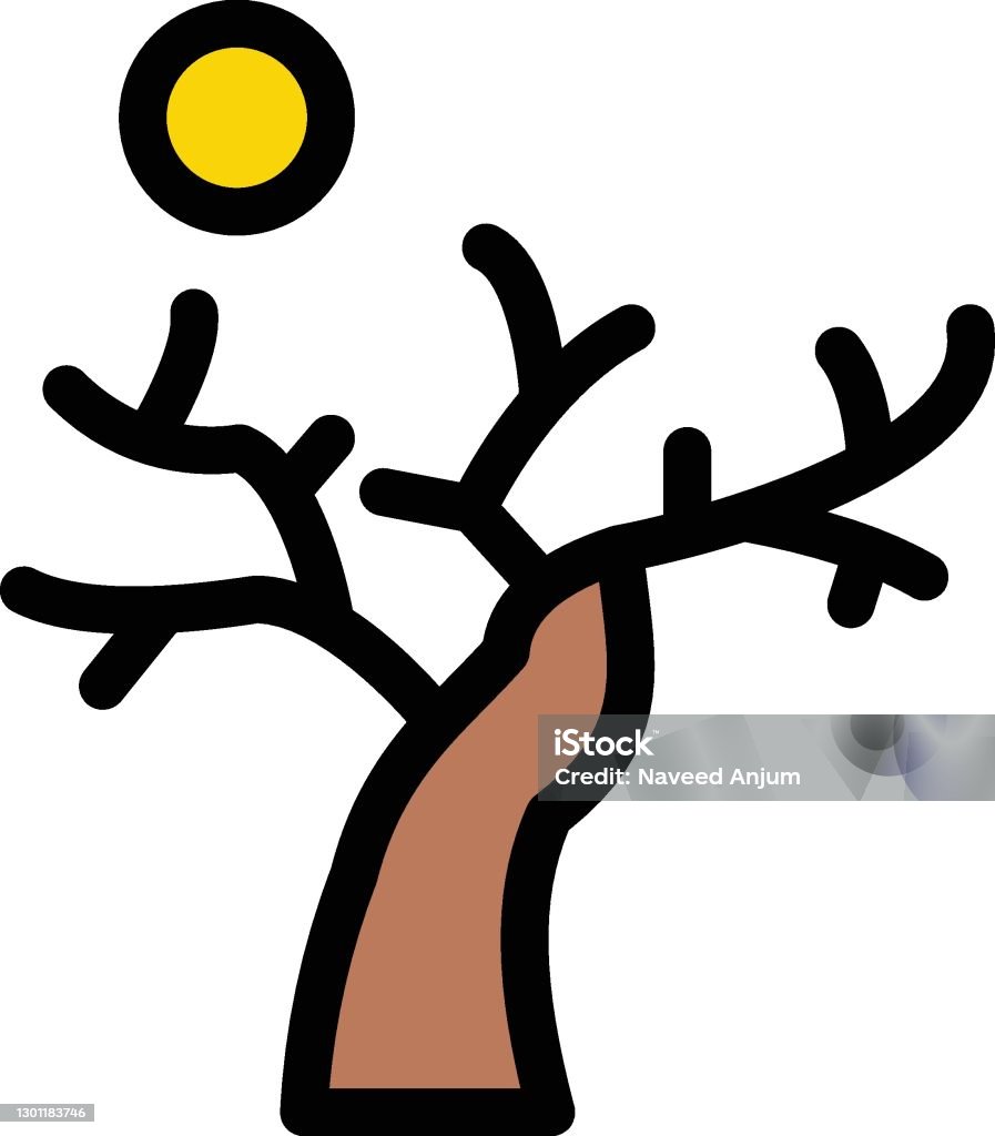 Icon Sun Tree Tree Sun Stock Illustration - Download Image Now - Backgrounds ...