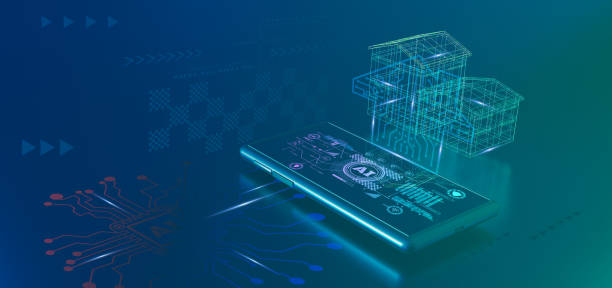 istock Concept internet of things or IOT,Artificial intelligence or AI technology home control with smart phone,control by automation system from remote,internet connection for security device in home system 1301188840