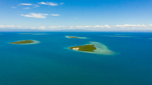 istock Blue sea and tropical Islands. Cebu Strait, Philippines 1301191055