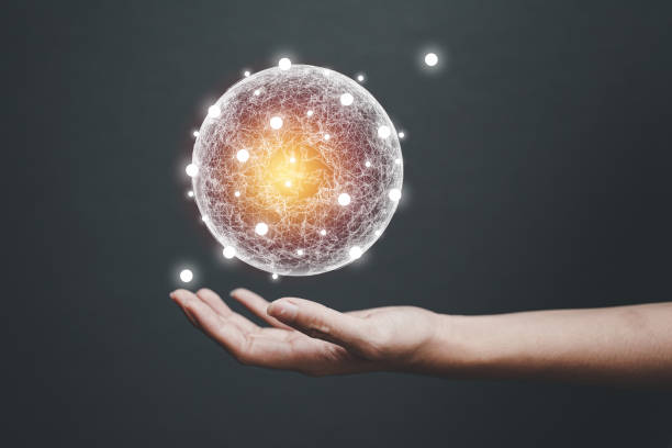 istock Woman hands holding global network connections and technology innovative in science and Vr communication concept. 1301199348