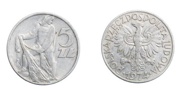istock five Polish zloty coin on a white isolated background 1301199756