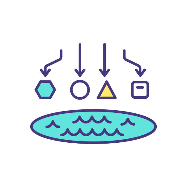 Data lake RGB color icon Data lake RGB color icon. Centralized repository. Object blobs and files. Storing structured and unstructured data at any scale. Natural, raw format. Central location. Isolated vector illustration digital repository stock illustrations