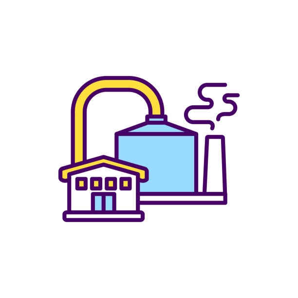 ikona koloru fermentacji beztlenowej rgb - anaerobic stock illustrations