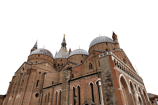 Basílica de Sant'Antonio di Padova aislada en blanco - Padua Veneto Italia photo