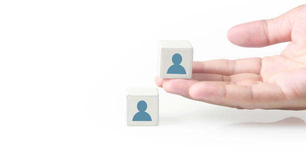 istock Concept creative idea innovation. cube block in hand with symbol 1301213886