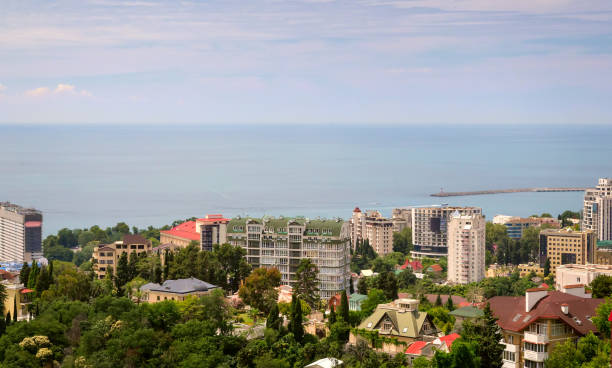 istock Panoramic view of resort town Sochi. 1301215455