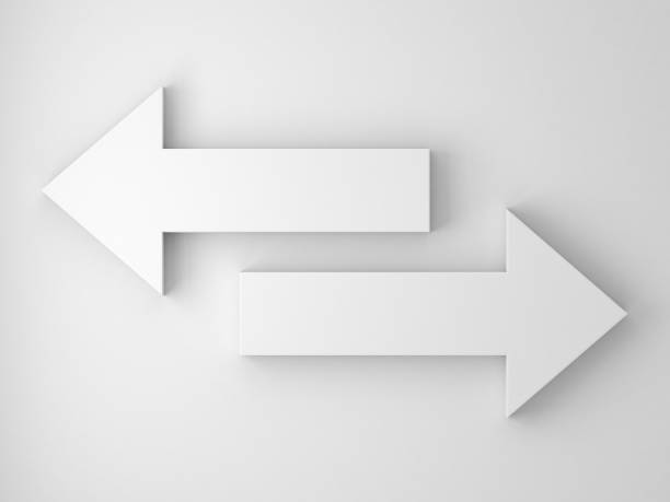 istock White mock up arrows. Embossed signs. 3d render illustration 1301215492