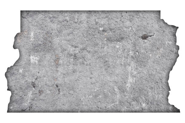 istock Map of Distrito Federal do Brasil on weathered concrete, 1301218180
