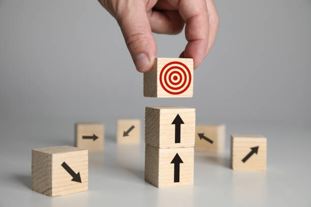 istock Ladder of success target growth chart leadership future 1301218605