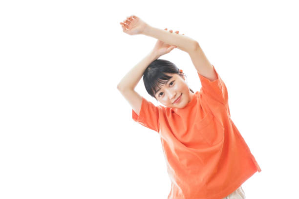istock Young woman stretching with smile 1301221954