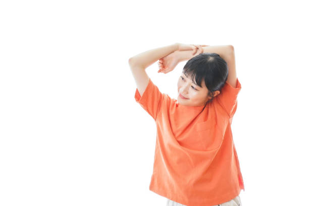 istock Young woman stretching with smile 1301221961