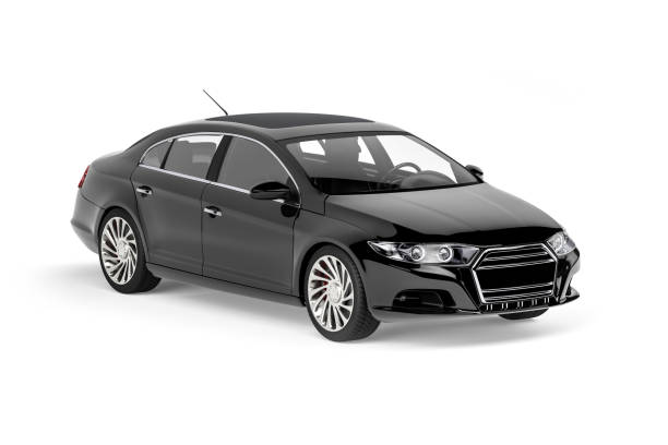 istock Black metallic sedan car 1301229903