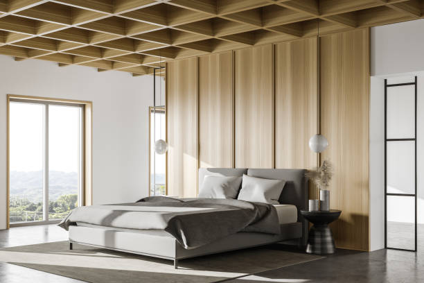istock White and wooden master bedroom corner 1301232741