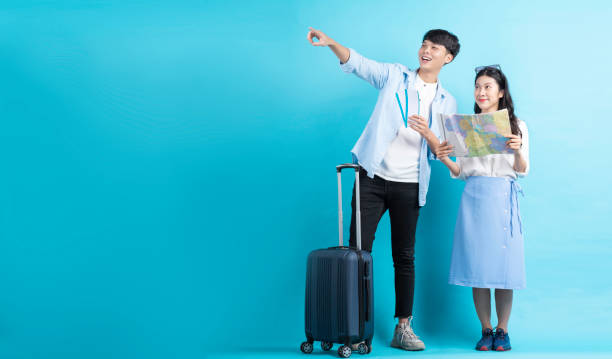 istock Young couple traveling 1301236355
