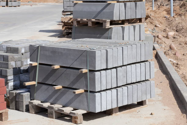 istock Packed and laid on wooden pallets new construction tiles 1301241641