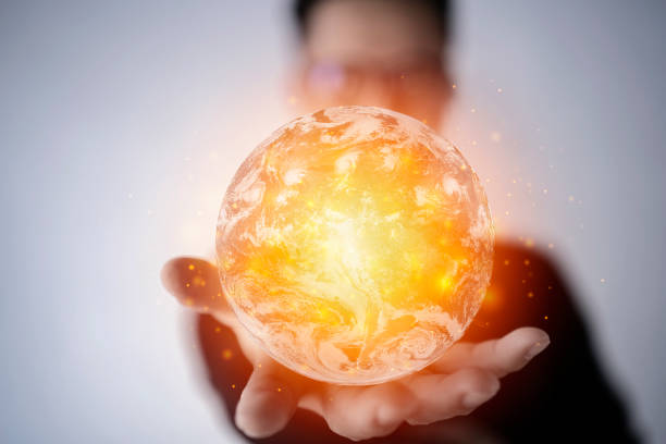 istock Businessman holding in hands with global connection concept. Energy saving concept, Elements of this image furnished by NASA 1301246138