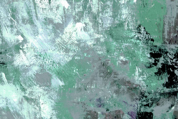 istock Background blue sea brush strokes Abstract painting on canvas Acrylic illustration 1301247803