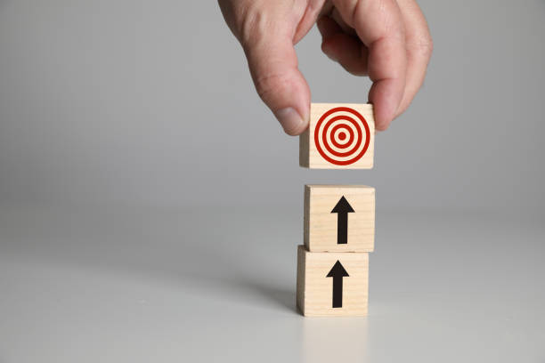 istock Ladder of success target growth chart leadership future 1301247926
