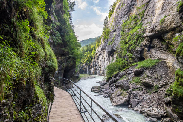 istock Glacier gorge in Swiss Alps 1301253545