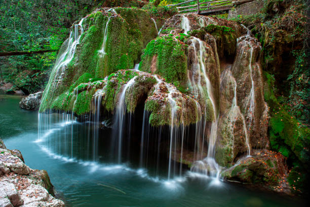 istock Bigar water fall, Romania, formed by an underground water spring witch spectacular falls into the Minis River 1301255153